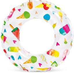 Koło dmuchane do pływania z nadrukiem o średnicy 61 cm INTEX 59241 LODY