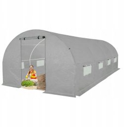 Tunel foliowy szklarnia 2,5x4m szary Stelaż 19mm powierzchnia 10m2