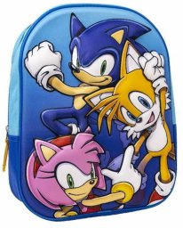 Plecak szkolny 3D Sonic 25 x 31 x 9 cm Niebieski