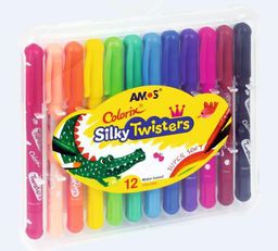  Amos Kredki Silky Twisters 12 kolorów
