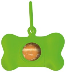 Dozownik torebek dla zwierząt United Pets Bon Ton Neon Pies Kolor Zielony (8 x 4,2 x 5 cm)