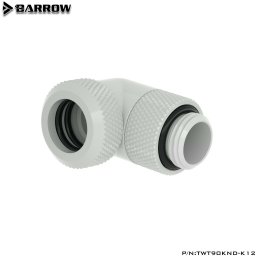 Barrow Multi-Link Adapter Anschluss 90 Grad G1/4 Zoll AG auf 12mm AD Hardtube - drehbar, weiß