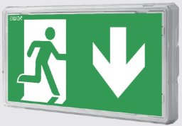 Oprawa EXIT S LED IP65 1W 1h dwuzadaniowa PT biała