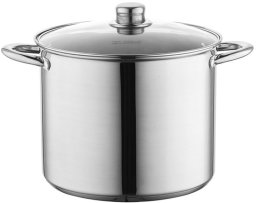 GARNEK INOX WYSOKI CARO 22 CM 6,1L. Z POKRYWKĄ, IND. (ROSÓŁ, BIGOS, KONFITURY)