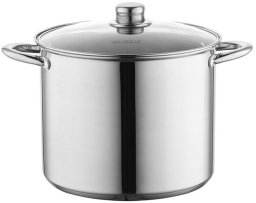 GARNEK INOX WYSOKI CARO 20 CM 4,4L. Z POKRYWKĄ, IND. (ROSÓŁ, BIGOS, KONFITURY)