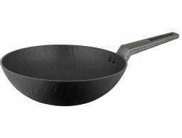 PATELNIA JAPANDI 28 CM IND. WOK (CZARNA, POWŁOKA PFLUON , UCHWYT SZARY)