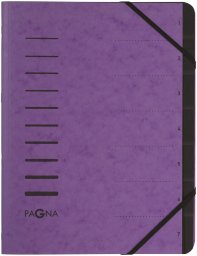 PAGNA Ordnungsmappe 7 Fächer 1-7 aubergine