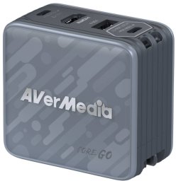 Ładowarka AVerMedia Ladedock, Core GO (GC313) Black, 100W GaN, HDMI