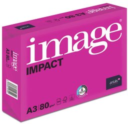 Papier kserograficzny Image, Impact A3, 80 g/m2, bia�y, 500 arkusza, spec. do kolorowych laser.