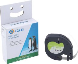 G&G Schriftband 12mm x 4m sw-ws komp. m. Dymo S0721660/ 91221