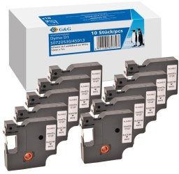10x G&G Schriftband 12mm x 7m sw Komp m. Dymo D1/ 45013/ S0720530