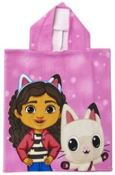 Ręcznik-poncho z kapturem Gabby's Dollhouse Różowy 50 x 115 cm