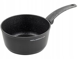 RONDEL BONO 20 CM 2,4L. IND. by M.G. (CZARNY, POWŁOKA IMITUJĄCA KAMIEŃ, UCHWYT CZARNY)