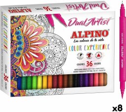 Zestaw markerów Alpino Dual Artist Wielokolorowy (8 Sztuk)