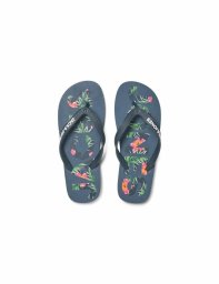 Klapki dla mężczyzn Jack & Jones FWLOGO PALM PRINT 12230642 Granatowy - 40-41