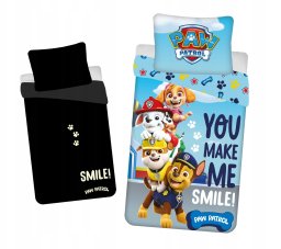 Vaikiškas šviečiantis tamsoje patalynės komplektas Paw Patrol, 140x200, 2 dalių