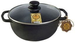 Ketaus puodas 2 l su stikliniu dangčiu T401C3