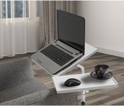 Kompiuterinis stalas Kalune Design 863 (I) nešiojamam kompiuteriui, baltas