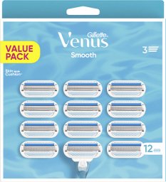 Gillette Wymienne głowice maszynki do golenia Gillette Venus Smooth, 12 szt.
