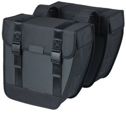 Basil Sakwa miejska podwójna BASIL TOUR WATERPROOF DOUBLE PANNIER BAG 28L, Universal Bridge System, wodoodporna black (NEW)