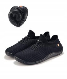 SH5003M Buty męskie barefoot merino czarny/czarny 46