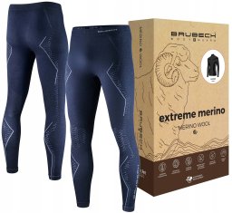 Brubeck LE1352M Spodnie męskie EXTREME MERINO granatowy XXL