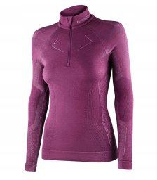 LS1609W Bluza damska z kr�tkim ekspresem EXTREME MERINO fuksjowy L
