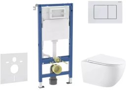 DLP.J.OPTIMA-1120/510 /  AQUAFORM / SOLLER / SET STELAŻ PODTYNKOWY + MW RIMLESS Z DESKĄ DUR SLIM WOL /