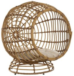Łóżko dla zwierząt domowych Home ESPRIT Biały Naturalny rattan syntetyczny 60 x 58 x 58 cm