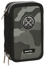 Etui szkolne z akcesoriami Safta Stone Czarny 12.5 x 19.5 x 5.5 cm 36 Części