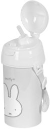 Butelka z pokrywką i słomką Miffy Niebla Szary PVC 500 ml