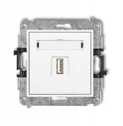 Ładowarka USB Karlik Mini MCUSB-1 pojedyncza 5V 1A biała