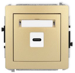 Karlik Gniazdo USB Deco 29DGUSB-7 pojedyncze C-C złote