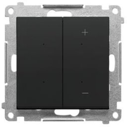 Kontakt-Simon Ściemniacz 55 TESL1.01/149 do LED ściemnialnych, klawiszowy moduł czarny mat
