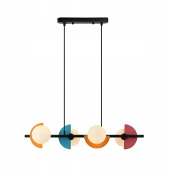 Lampa wisząca Italux Nauti PND-37482-4-MLTI lampa wisząca zwis 4x25W G9 multikolor/biała