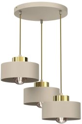 Luminex Marti 9932 listwa plafon lampa sufitowa 3x15W E27 biały/złoty