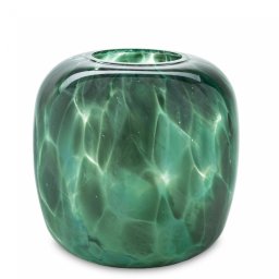 Wazon dekoracyjny Szklany zielona Ozdoba do Wnętrz   19cm x 18,5cm x 18,5cm