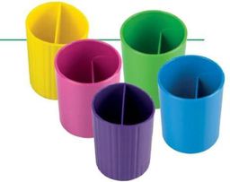Panta Plast Pojemnik na długopisy okrągły plastikowy MIX - 245381
