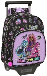 Torba szkolna z kółkami Monster High Creep Czarny 28 x 34 x 10 cm
