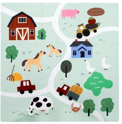 *****Mata puzzlowa 9 elem.30x30 farma 90067