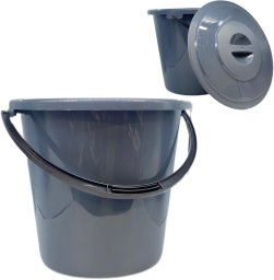 Wiadro z Pokrywką Plastikowe Szczelne z Uchwytem Rączką Uniwersalne 16 l
