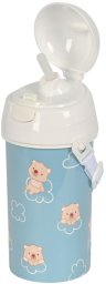 Butelka z pokrywką i słomką Safta Baby bear Niebieski PVC 500 ml