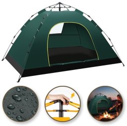 Namiot kempingowy składany 2-3 osobowy 200x140x115cm BAL12ZIE