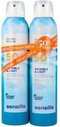 Spray do Opalania Sensilis Invisible and Light SPF 50+ 200 ml x 2