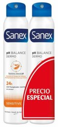Dezodorant w Sprayu Sanex Sensitive 2 Sztuk 200 ml
