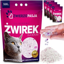 Silikonowy żwirek dla kota ZWIERZOPASJA komplet 5 X 3,8 L