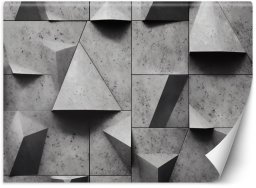 Fototapeta, Geometryczne kształty beton 3D - 150x105
