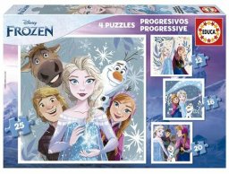 Układanka puzzle Frozen Stopniowe zwiększanie trudności