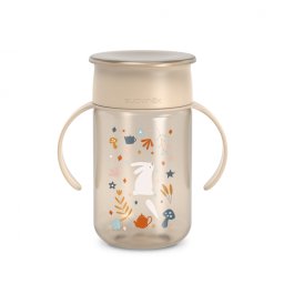 SUAVINEX - 402792-KUBEK TRENINGOWY 360*   340ML/NIEKAPEK/12M+/BEŻOWY/WONDERLAND