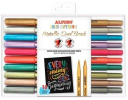 Zestaw markerów Alpino Color Experience Wielokolorowy Podwójny punkt Pędzel 10 Części